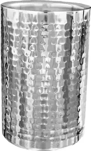 Buckingham Stainless Steel Double Wall Champagne Wine Bottle Cooler Chiller 20 x 12 cm, (Hammered Effect)