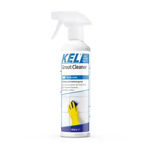 KEL - Grout Cleaner, Ready-To-Use Grout Cleaner Spray, Removes Stubborn Dirt, Marks & Stains On Tiled Walls & Floors - 500ml