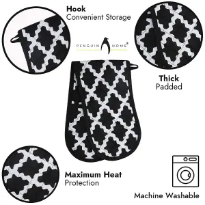 Penguin Home 3 Piece Oven Glove & Tea Towel Set