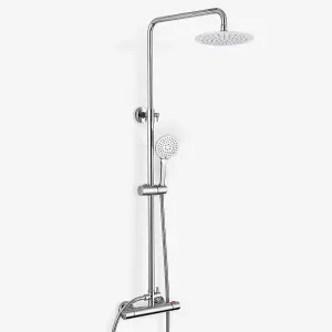 Nes Home Round Exposed Thermostatic Dual Control Shower Mixer