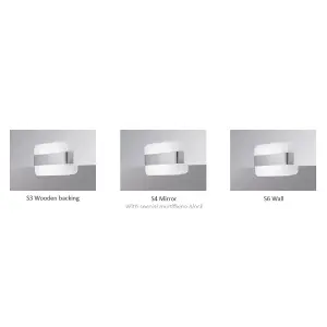 Luminosa Alicante LED Bathroom Wall Light 10W 5700K IP44 Chrome