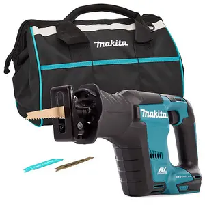 Makita DJR188Z 18v LXT Brushless Compact Reciprocating Saw + 2 Blades + Bag