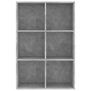 Berkfield Book Cabinet/Sideboard Concrete Grey 66x30x97.8 cm Engineered Wood