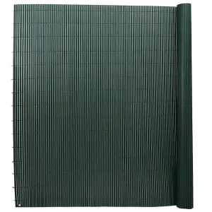 Green PVC Privacy Fence Sun Blocked Screen Panel Blindfold for Balcony 1.8 x 3 M