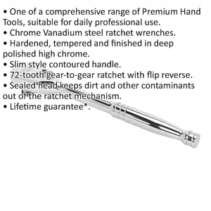 High-Performance 72-Tooth Dust-Free Ratchet Wrench with Flip Reverse Mechanism