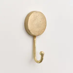 Melody Maison Round Gold Hammered Wall Hook