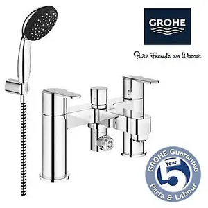 Grohe GET Gloss Chrome Deck-mounted 2 Tap Hole Shower mixer Tap