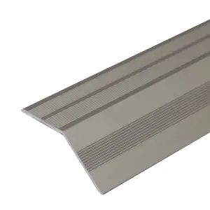 A39 37mm Anodised Aluminium Door Threshold Ramp Profile - Inox, 0.9m