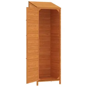 Berkfield Garden Shed Brown 55x52x174.5 cm Solid Wood Fir