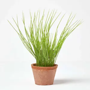 Homescapes Artificial Chive Plant in Decorative Pot