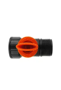 Garden Hose ALL Connectors Fittings Universal Standard Hozelock Compatible Black 3/4" BSP Male - Female Valve