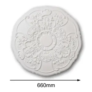 M83 Ceiling Rose - Medallion Lightweight Resin Ornate Decor Traditional Light Chandelier Feature Ceiling Centre 66cm