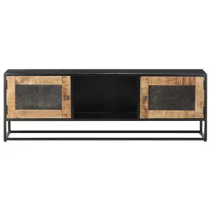 Berkfield TV Cabinet 120x30x40 cm Rough Mango Wood