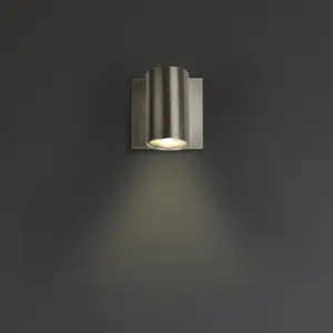 Lighting Collection Santiago Satin Silver Cylinder Spotlight