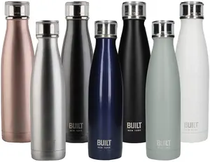 Built 500ml Double Walled Stainless Steel Water Bottle Black