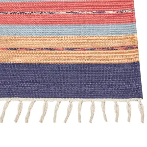 Cotton Kilim Area Rug 200 x 300 cm Multicolour GANDZAK