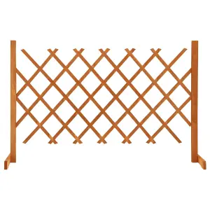 Berkfield Garden Trellis Fence Orange 120x90 cm Solid Firwood