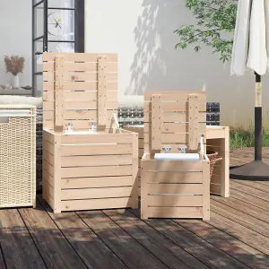 Berkfield 3 Piece Garden Box Set Solid Wood Pine