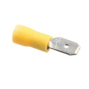 Male Yellow Electrical Cable Wire Spade Terminals Crimps Connectors 50pc