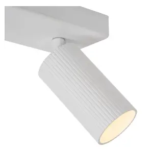 Lucide Clubs Modern Twin Ceiling Spotlight - 2xGU10 - White