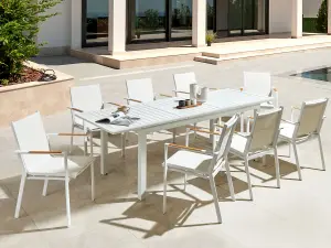 Garden Table Synthetic Material White SKALOMA