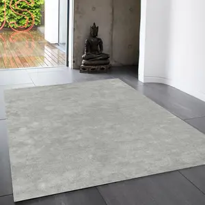 Silver Plain Modern Easy to clean Rug for Dining Room Bed Room and Living Room-160cm X 230cm