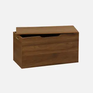 sweeek. Storage box in walnut wooden decor Nepal Walnut 80x40x40 cm