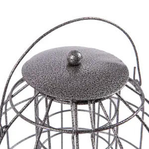 Redwood - Squirrel-Proof Metal Fatball Bird Feeder - Grey