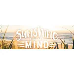 Grindstore Sunshine On My Mind Slim Tin Sign Yellow (One Size)