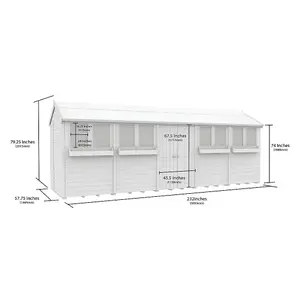 DIY Sheds 5x20 Apex Summer Shed