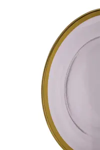 Maison by Premier Ida 27cm Dinner Plate With Gold Rim