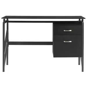 Home Office Desk with Storage Black MORITON