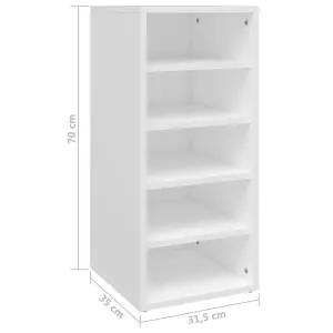 Berkfield Shoe Cabinets 2 pcs White 31.5x35x70 cm Engineered Wood