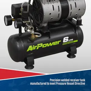 Sealey Low Noise Air Compressor 6L Direct Drive 0.7hp SAC0607S