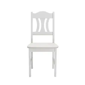 Kristel Solid Wood Dining Chair (Set of 2) White