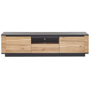 Beliani Modern TV Stand Light Wood BILLINGS