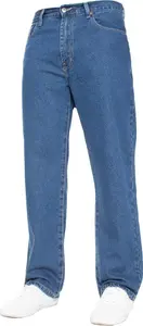 Mens Straight Leg Jeans Basic Heavy Duty Work Denim Trousers Pants All Waist Big Sizes In 4 Colours