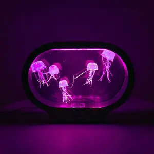 ValueLights Jellyfish Colour Changing Table Lamp LED Mood Night Light Aquarium Sensory