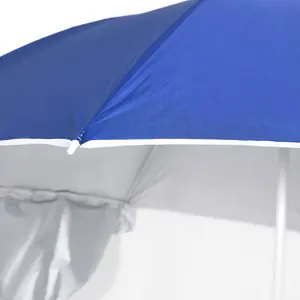 Berkfield Beach Umbrella with Side Walls Blue 215 cm