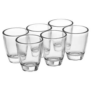 Queensway Home & Dining 6cm Height 6Pcs Small Shot Glasses Tumblers Vodka Liquor Whiskey Pub Party Glassware