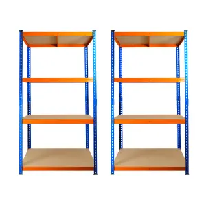 2 Bays of 4 Tier Extra Heavy Duty Storage Racking 1800h x 900w x 450d mm 300kg