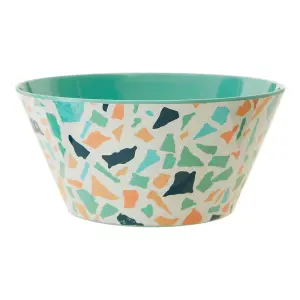 Interiors by Premier Assorted Terrazzo Bowl, Durably Constructed Round Bowl, Versatile Patterned Bowl, Sturdy Picnic Bowl