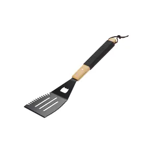 Chef Aid Serrated Edge Spatula Black/Wood (One Size)