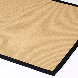 Swinton Sisal Jute 200x290cm Black Colour Boucle Rug