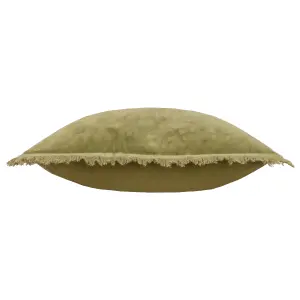 Yard Jaye Velvet Fringed Feather Rich Cushion