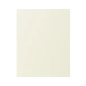 GoodHome Stevia Gloss cream slab Standard End panel (H)720mm (W)570mm