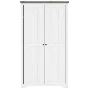 Wardrobe BODO White and Brown 101x52x176.5 cm Solid Wood Pine