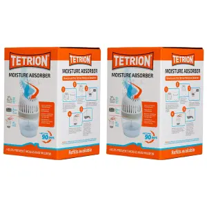 Tetrion Dehumidifier Car Home Moisture Absorber Trap Damp Improved Airflow x2