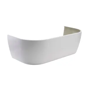 Cooke & Lewis Helena White Oval Curved Bath & panel set (L)1700mm