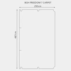 Berghaus Freedom 7 Tent Carpet with Foam Midlayer, Soft Fleece Upper & Waterproof Base